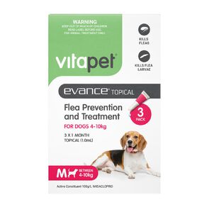 Vitapet Evance Dog Flea 4 Treatment 10kg