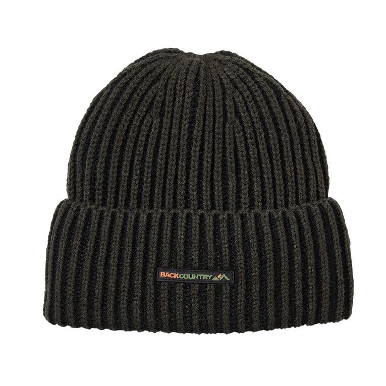 Back Country Adults' Rib Beanie, Green Dark, hi-res