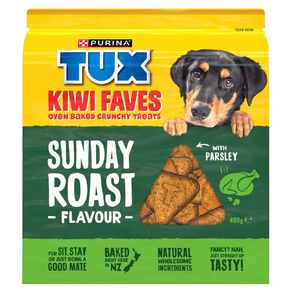 TUX Kiwi Faves Baked Sunday Roast Flavour Dog Treats 400g