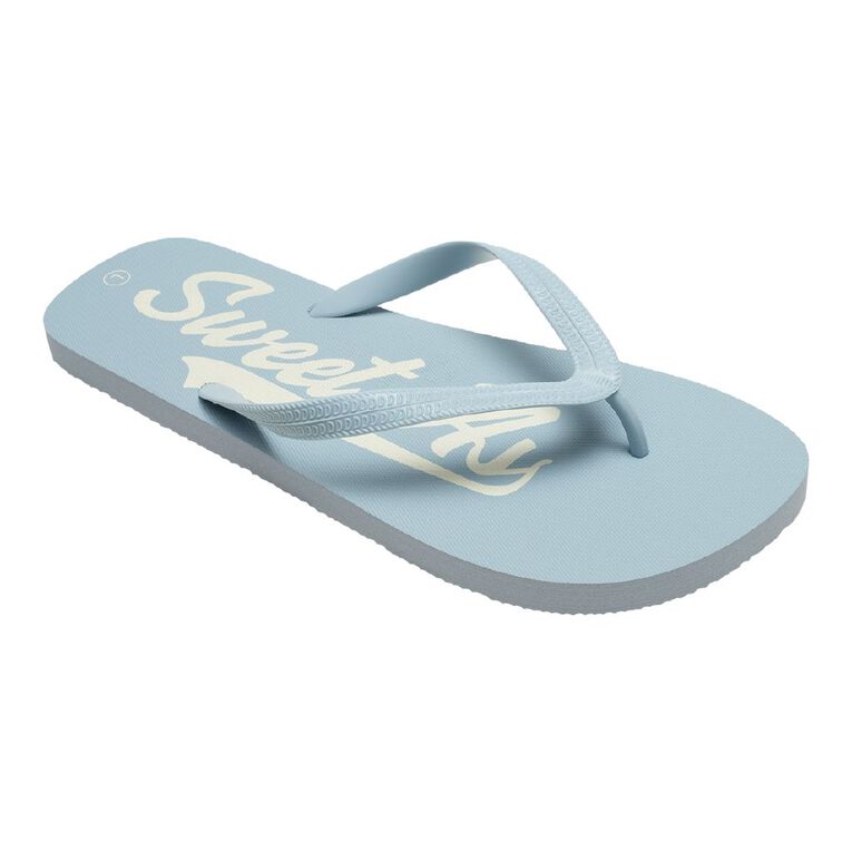 H&H Men's Printed Jandals, Blue Light, hi-res