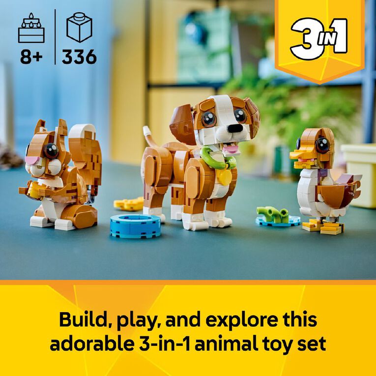 LEGO CREATOR Cute Animals Playful Puppy Dog 31382, , hi-res