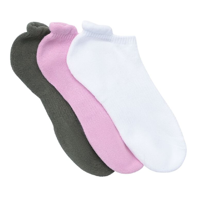 Active Intent Women's Tab Low Cut Socks 3 Pack, Pink Mid, hi-res