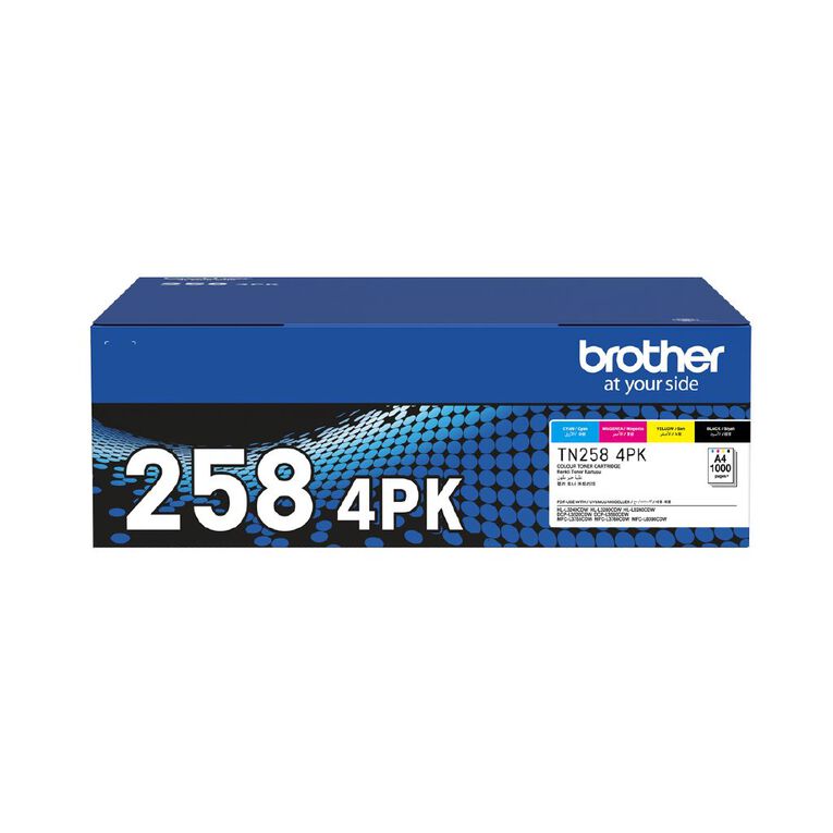 Brother TN2584PK CMYK Toner 4 Pack 1000 Pages, , hi-res