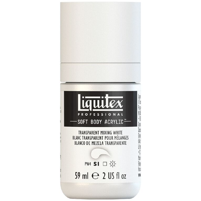 Liquitex Soft Body S1 Acrylic Paint Transparent Mixing White, , hi-res