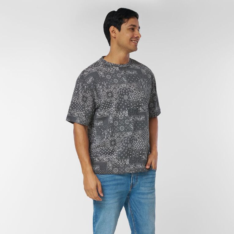 Garage Men's Heavyweight Boxy Tee Terry, Grey Dark, hi-res