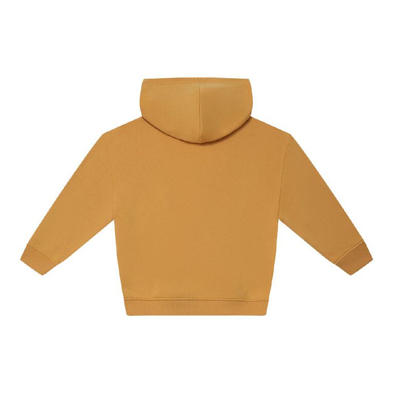 Young Original Print Pullover Pocket Hoodie, Yellow Mid, hi-res