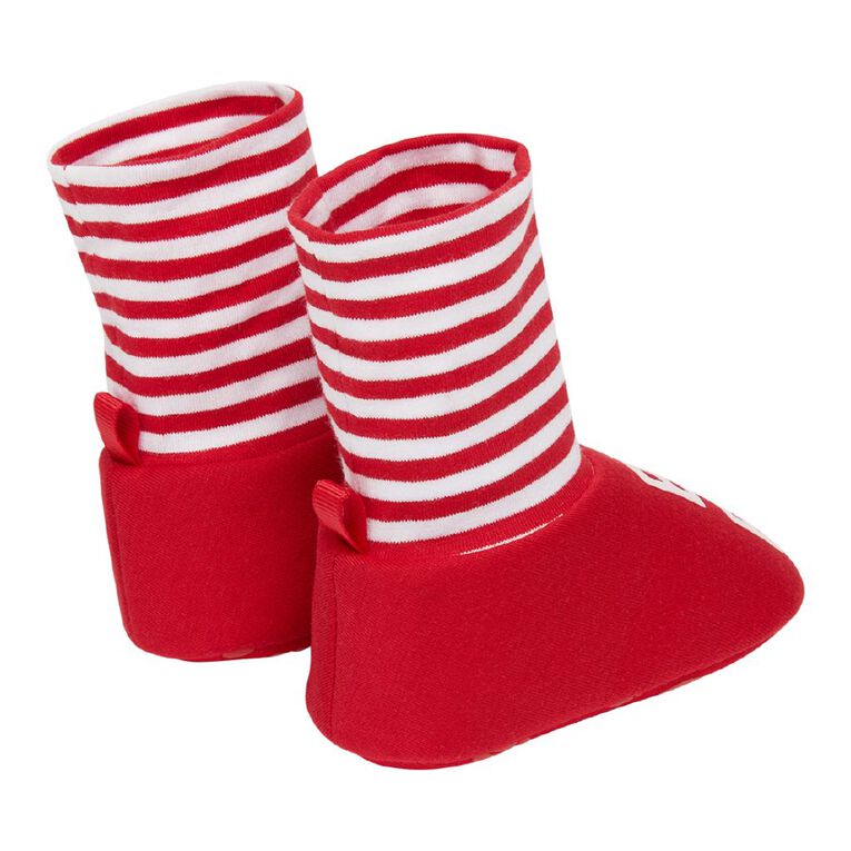 Young Original Infants' Santa Baby Xmas Bootie Socks, Red, hi-res