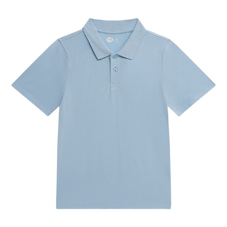 Young Original Kids' Plain Polo, Blue Light, hi-res