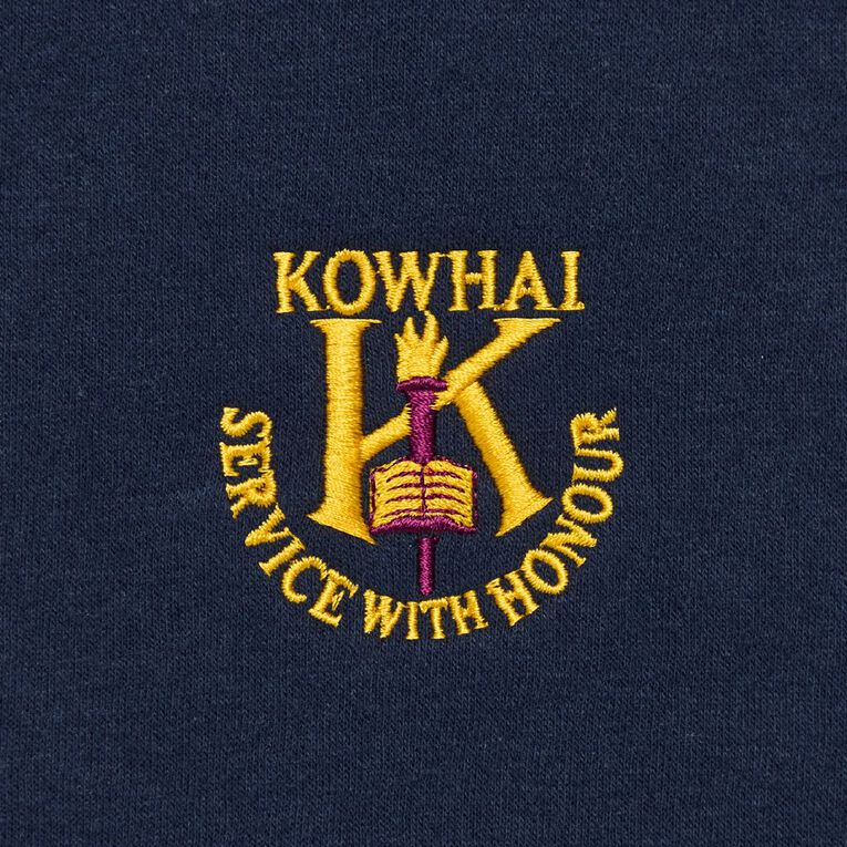 Schooltex Kowhai Intermediate Sweatshirt with Embroidery, Navy, hi-res