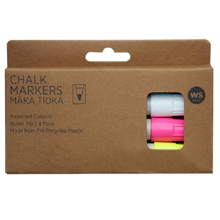 WS Chalk Marker 4 Pack, , hi-res