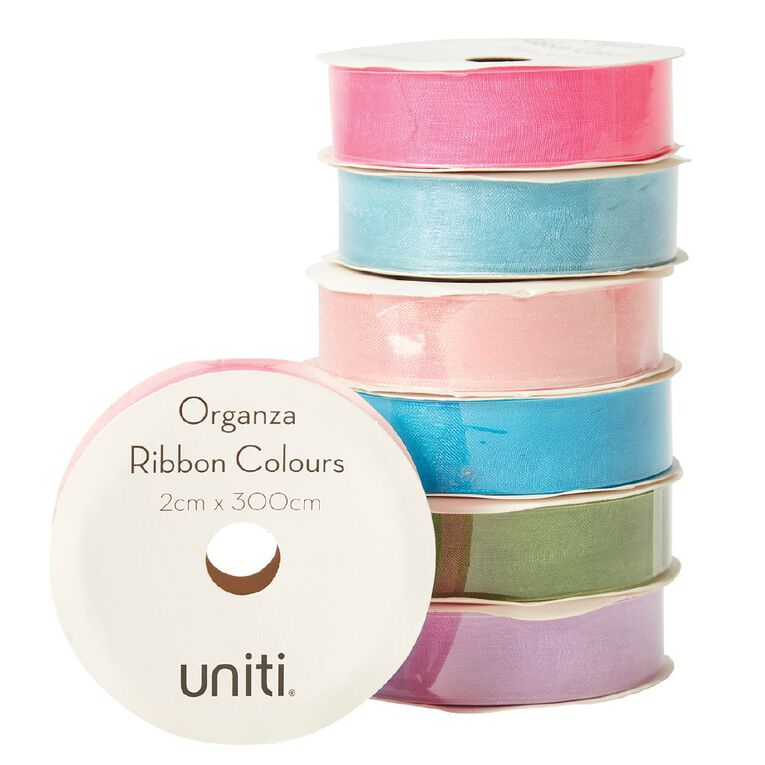 Uniti Organza Colour Ribbon 3m Assorted, , hi-res