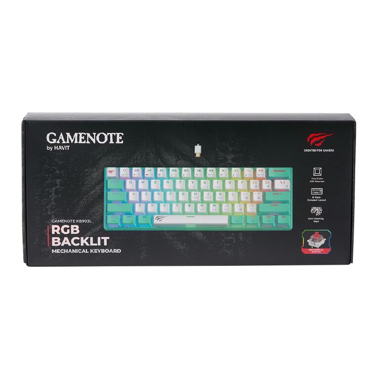 Gamenote RGB Backlit Mechanical Gaming Keyboard Blue, , hi-res