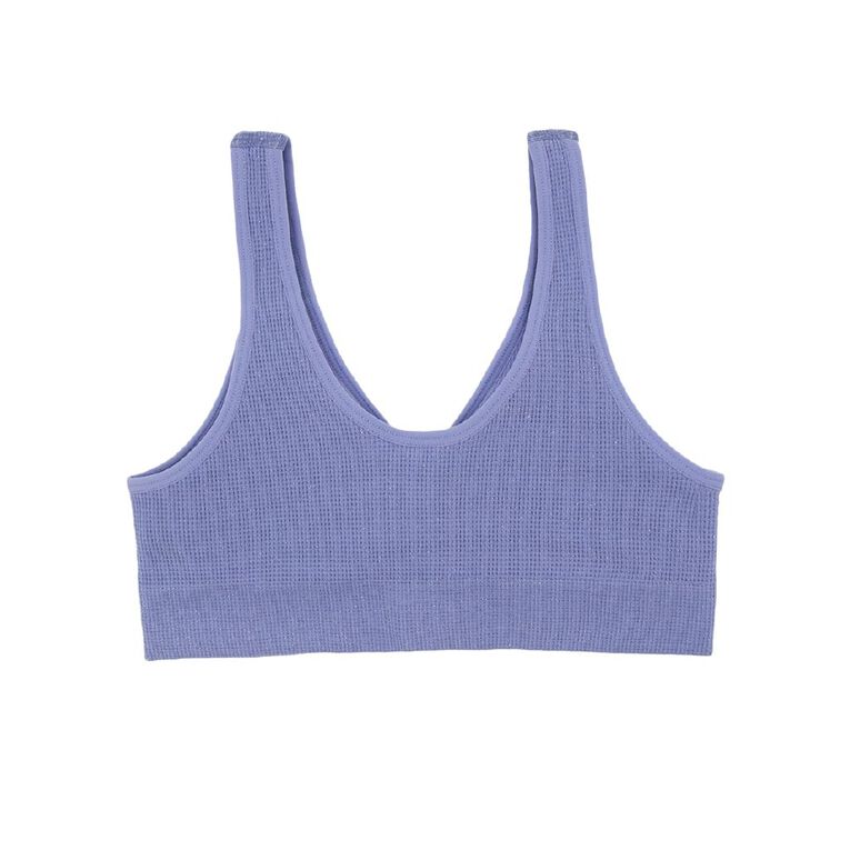 Clio Teen Seamfree Padded Reversible Crop, Blue, hi-res