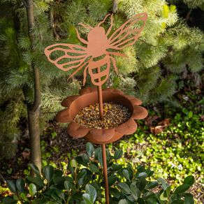 Northcote Pottery Bee Stake with Bird Feeder