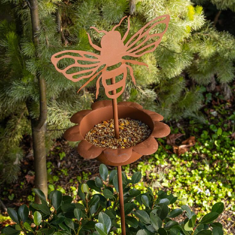 Northcote Pottery Bee Stake with Bird Feeder, , hi-res