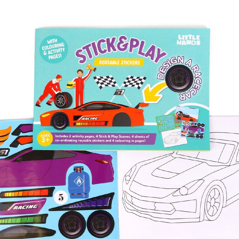 Little Hands Stick and Play Book Design A Car A5, , hi-res