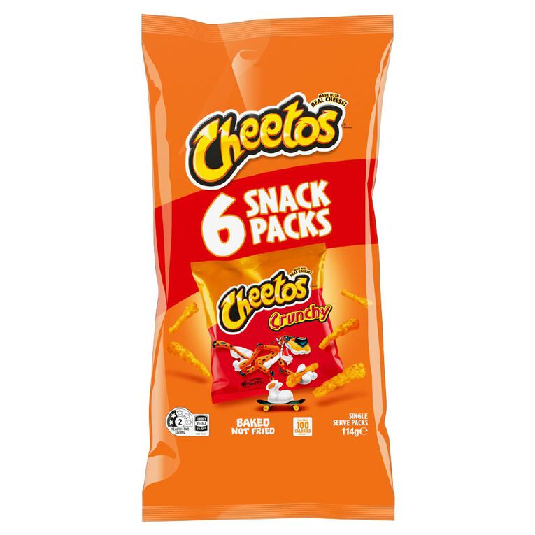 Cheetos Crunchy Extruded Snacks Cheese 114g, , hi-res