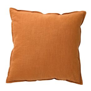 Living & Co Cushion Linen Rich Brown Mid 50cm x 50cm