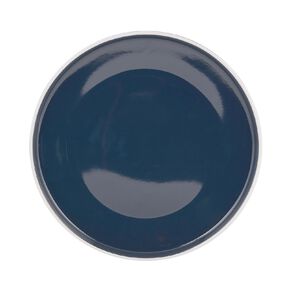 Living & Co York Rimmed Dinner Plate Blue