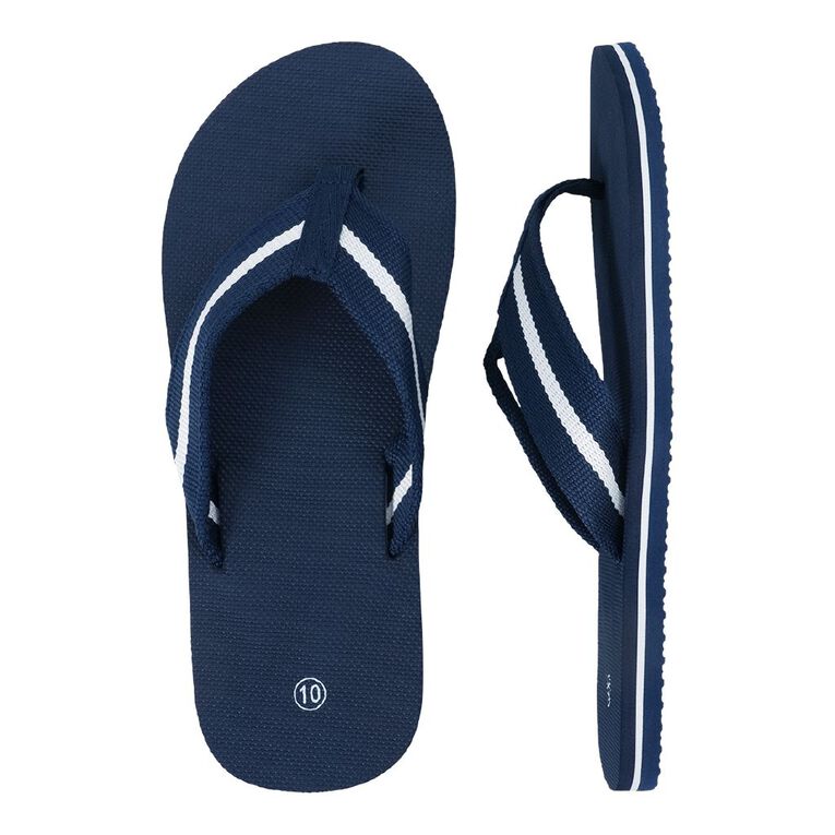 H&H Men's Simon Jandals, Navy, hi-res