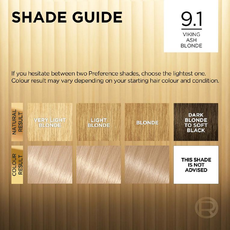 L'Oreal Paris Preference Hair Colour Light Ash Blonde 9.1, , hi-res
