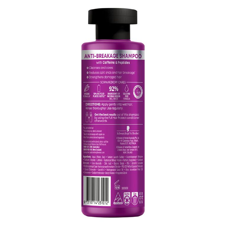 Schwarzkopf Extra Care Full Hair Protect Anti Breakage Shampoo 200ml, , hi-res