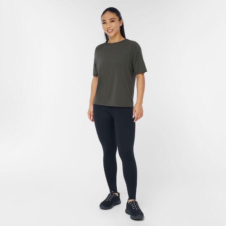 Active Intent Women's Boxy Mesh Tee, Grey Dark, hi-res