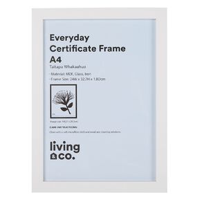 Living & Co Everyday Certificate Frame White A4