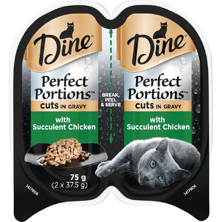 Dine Perfect Portions Wet Cat Food In Gravy With Chicken 2 x 37.5g