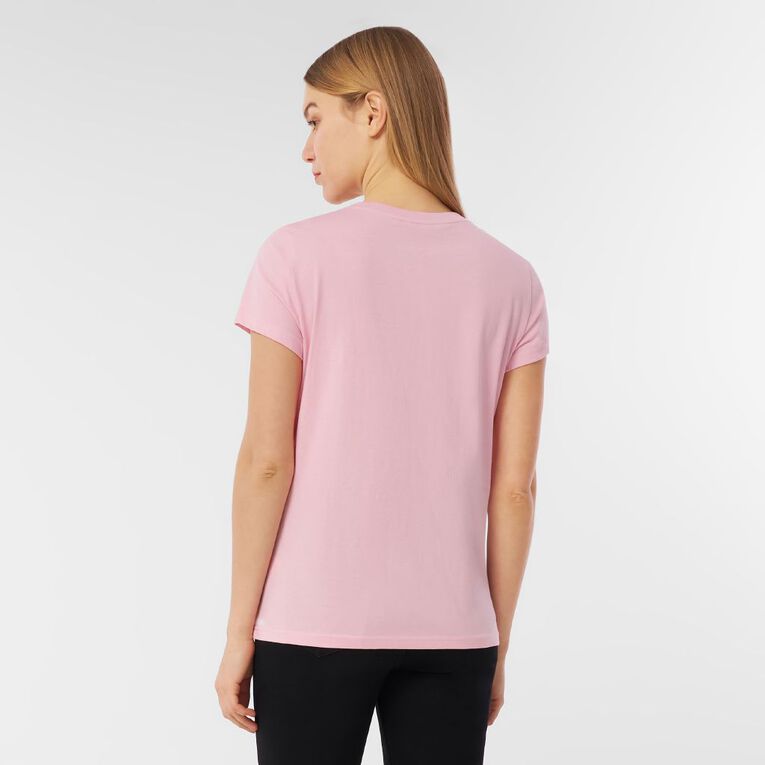 H&H Women's Essential Short Sleeve V-Neck Tee, Pink Mid, hi-res