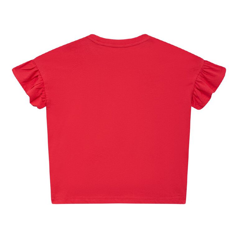 Young Original Frill Sleeve Christmas Tee, Red Mid, hi-res