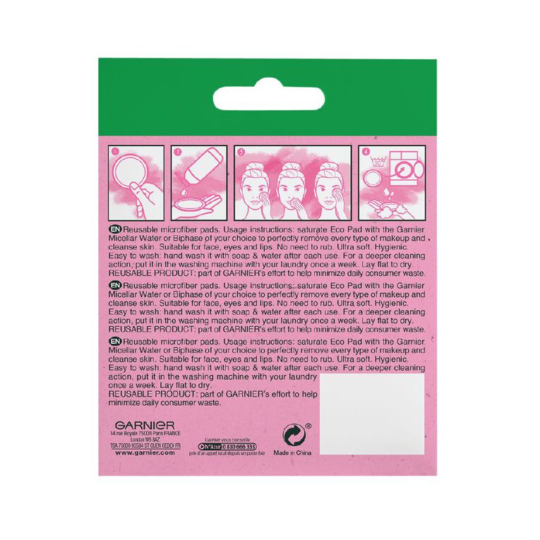 Garnier Micellar Cleansing Eco Pads 3 Pack, , hi-res