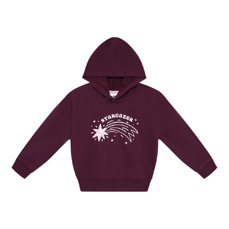 Young Original Toddler Girls' Printed Hoodie, Red Mid, hi-res