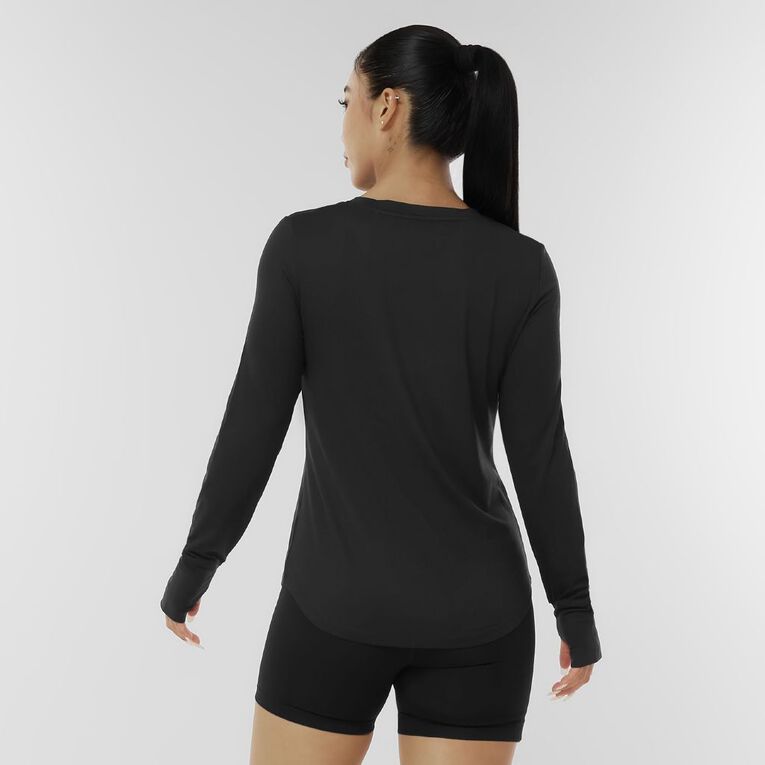 Active Intent Women's Active Longsleeve Tee, Black, hi-res