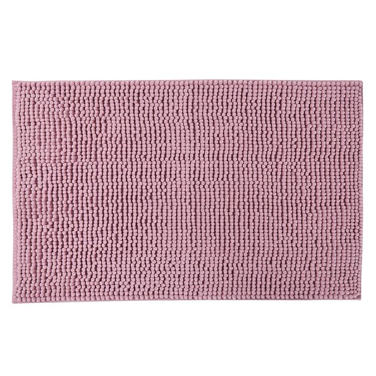 Living & Co Plush Popcorn Bathmat Lilac 50cm x 80cm, , hi-res