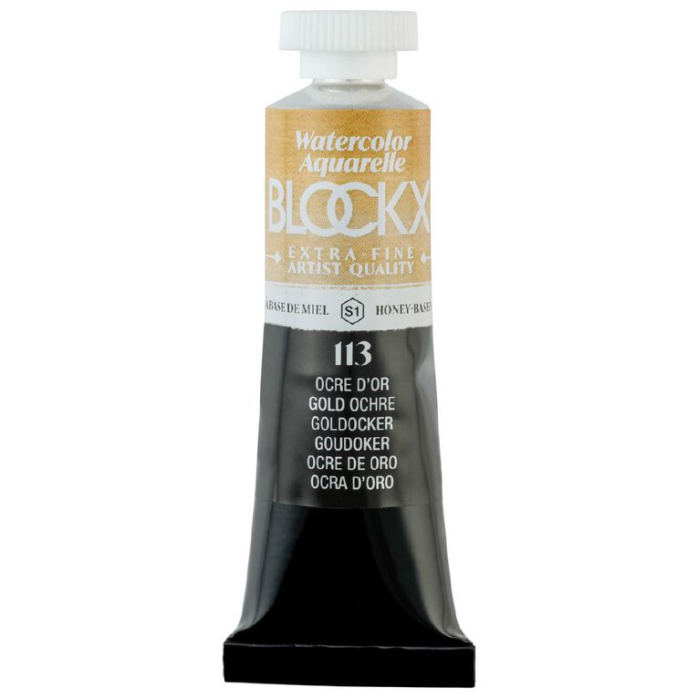 BLOCKX Watercolour Tube 15ml S1 113 Golden Ochre, , hi-res