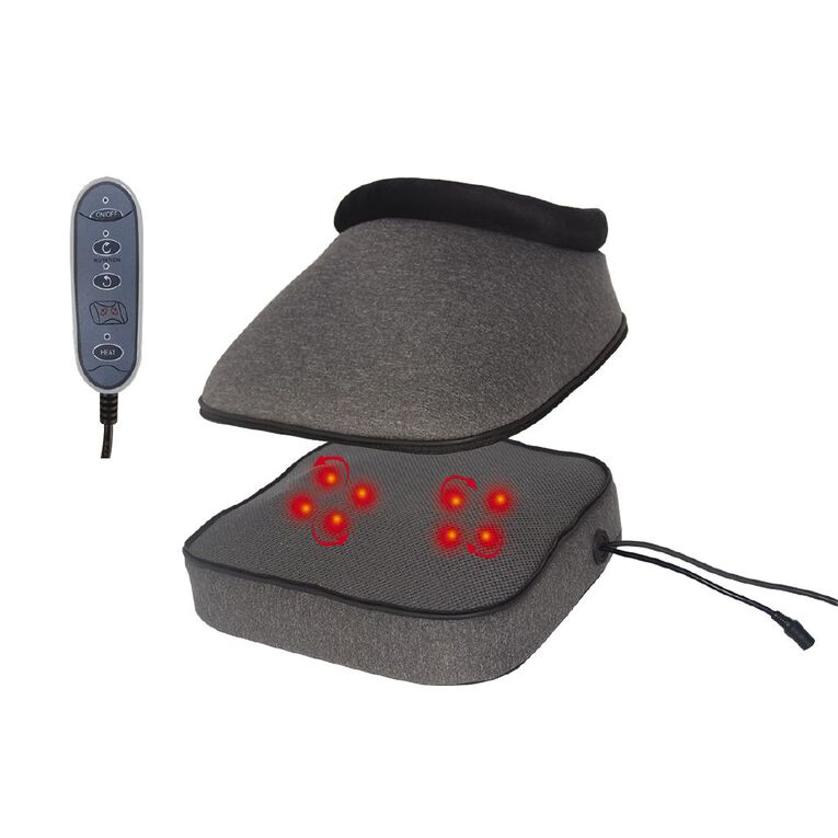 Living & Co 2-in-1 Shiatsu Foot and Back Massager Black/Grey, , hi-res