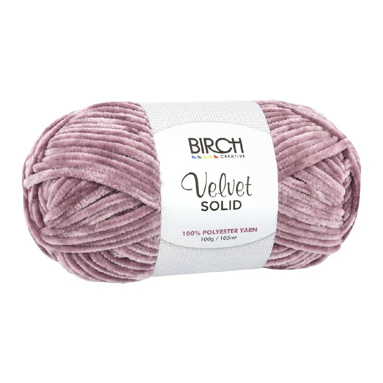 Birch Velvet Yarn 100% Polyester 100G Purple Shadow, , hi-res