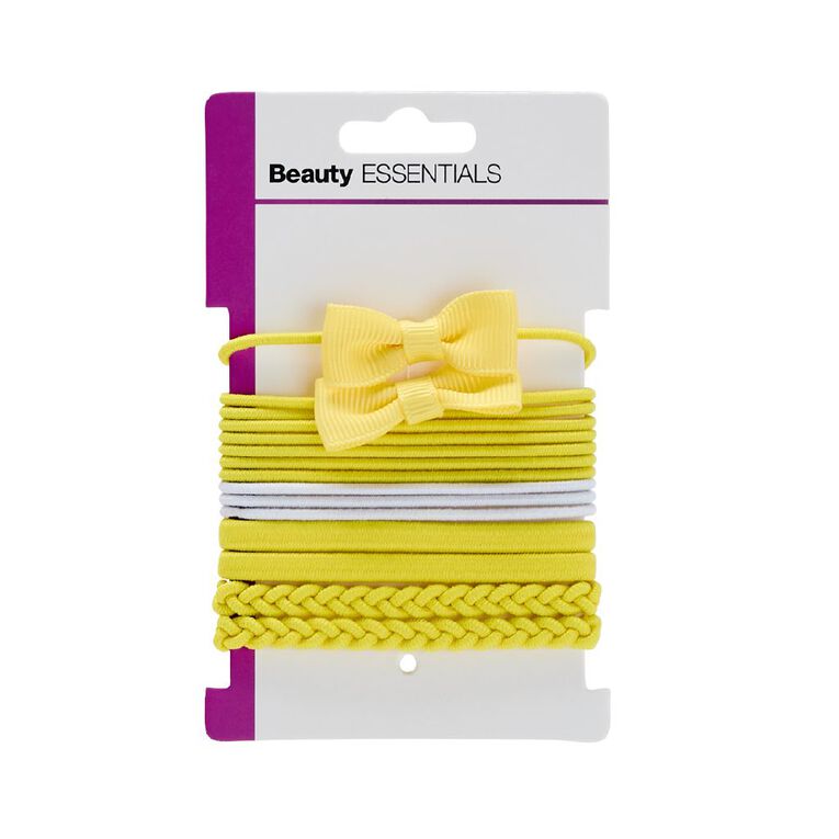 Beauty Essentials Yellow Hair Ties, , hi-res