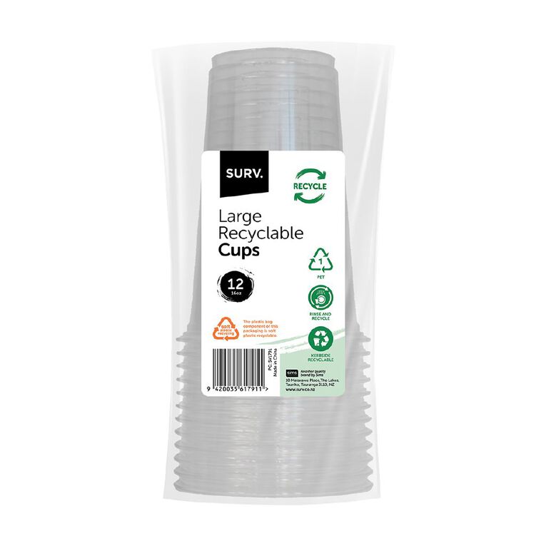 SURV. Recyclable Cups 12 Pack 500ml, , hi-res