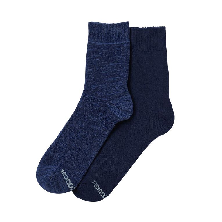 Darn Tough Men's Bamboo Boot Crew Socks 2 Pack, Navy, hi-res