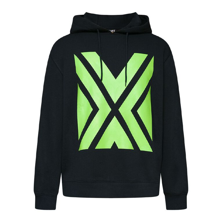 Rivet Fluro Printed Hoodie, Navy, hi-res
