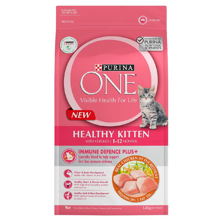 Purina ONE Kitten Chicken Dry Cat Food 1.4kg The Warehouse