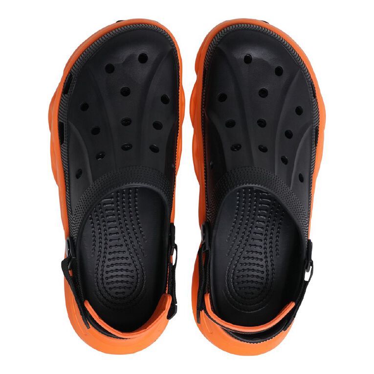 H&H Men's Intrepid Frog Clog Shoes, Black/Orange, hi-res