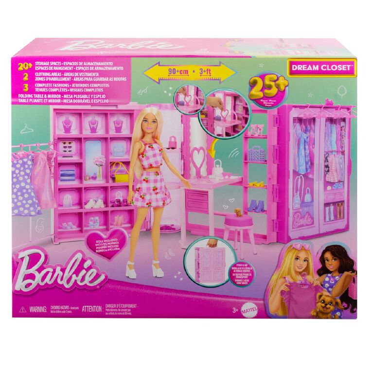 Barbie Dream Fashion Closet With Doll The Warehouse