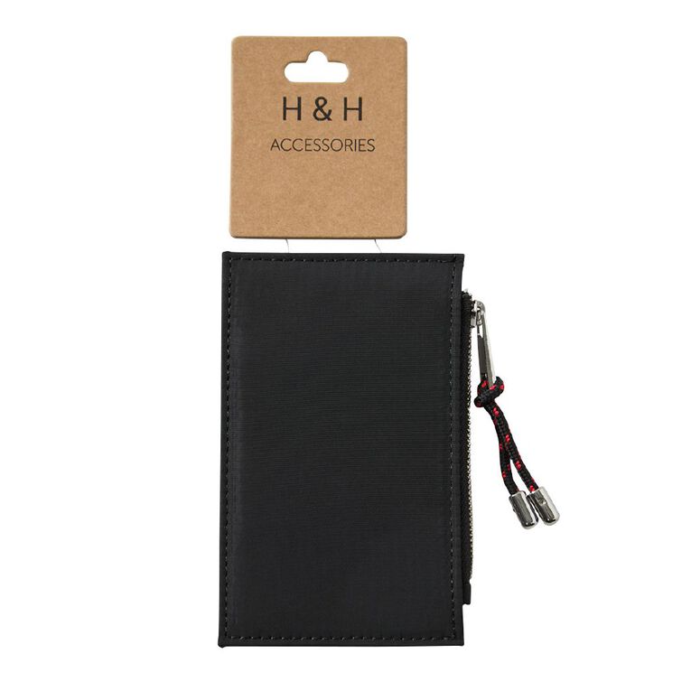 H&H Men's Zip Wallet, Black, hi-res