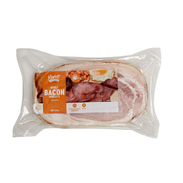 Market Kitchen Middle Bacon 400g, , hi-res