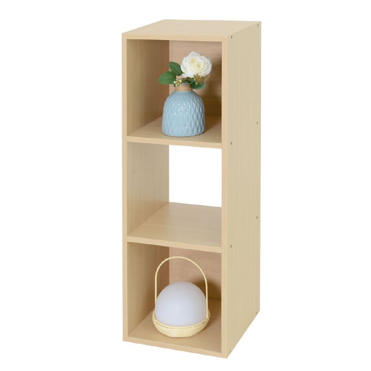 Living & Co 1 x 3 Cube Storage Oak, , hi-res