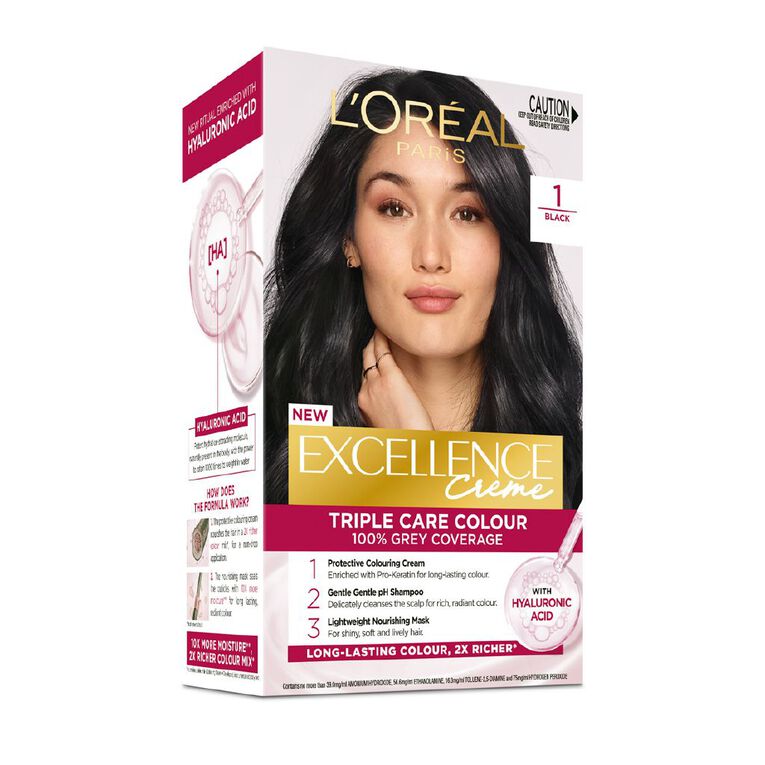L'Oreal Paris Excellence Creme Hair Colour Black 1, , hi-res