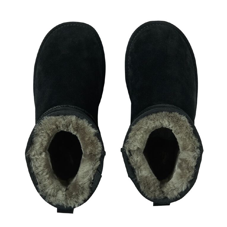 NEW ZEALAND SHEEPSKIN CO. Women's Sheepskin Lined Slipper Boots Box, Black, hi-res